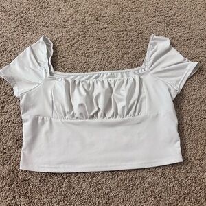 White crop top